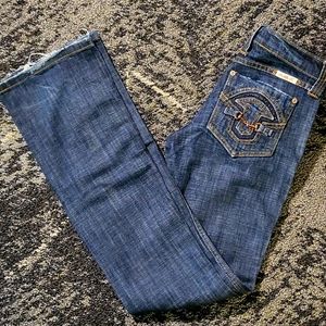 Premium Brand Frankie B Low Rise Flare Jean, Size 6